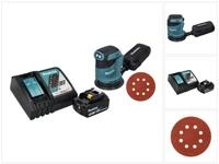 Makita Akku-Exzenterschleifer DBO 180 RT1 Akku Exzenterschleifer 18 V 125 mm +...