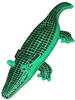 Smiffys Dekofigur Aufblasbares Krokodil Strandtier, Ein Alligator für...