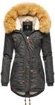 Wintermantel NAVAHOO "Wintermantel La Viva", Damen, Gr. XS, grau (anthrazit),
