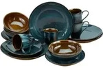 creaTable Kombiservice Geschirr-Set Mallorca (16-tlg), 4 Personen, Steinzeug,