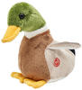 Uni-Toys Kuscheltier Ente mit Stimme - 16 cm (Länge) - Plüsch-Vogel -...