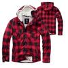Brandit Outdoorjacke Brandit Lumber Check Shirt Hooded bunt|rot|schwarz L