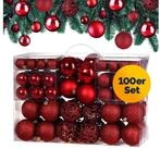 Casaria Weihnachtsbaumkugel (100 St), Weihnachtskugeln 100er Set Weihnachtsdeko matt