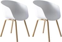 SalesFever Schalenstuhl Lund Designer Esszimmerstuhl im 2er-Set (Set, 2 St),