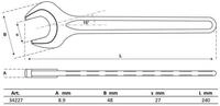 BGS Maulschl&uuml;ssel BGS Einmaulschl&uuml;ssel DIN 894 SW 27 mm - 34227