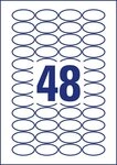 Avery Zweckform Etiketten Etiketten oval A4 40x20mm 10 Bogen/480 Etiketten wei&szlig;