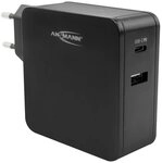 ANSMANN AG 2-Port USB Charger 45W - USB C mit Quick Charge 3.0 & Power Delivery