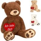 BRUBAKER Kuscheltier XXL Teddyb&auml;r 100 cm gro&szlig; mit Herz Ich liebe dich