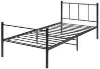 en.casa Metallbett, &raquo;Laos&laquo; 90x200 cm Schwarz Metall