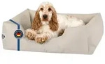 BedDog Tierbett Hundebett ZARA mit Rand, Bezug abnehmbar beige|gelb 50 cm x 65...