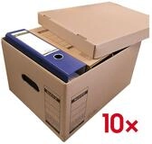 LEITZ Archivcontainer 6081 (10 St), Archiv- und Transport-Schachtel, stapelbar/