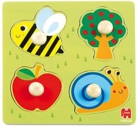 Goula Spiel Goula 53010 Holzpuzzle Garten 4 Teile, Goula 53010 Holzpuzzle Garten 4