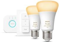 Philips Hue LED-Leuchtmittel White Ambience E27 8W 2er Starter Set mit...