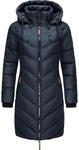 Wintermantel MARIKOO "Wintermantel Armasa", Damen, Gr. XL, blau, Obermaterial: 100%
