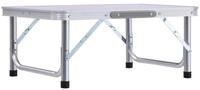 vidaXL Campingtisch, Klappbarer Campingtisch Wei&szlig; Aluminium 60x45 cm