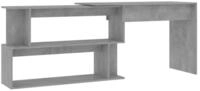 vidaXL Eckschreibtisch, Schreibtisch Betongrau 200x50x76 cm Holzwerkstoff