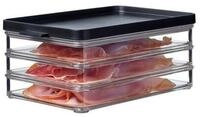 Mepal Lunchbox K&uuml;hlschrankdose, 550/3, Schwarz, L&auml;nge 230 mm, Breite 149 mm, H&ouml;he