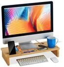 relaxdays Monitor-Halterung Monitorst&auml;nder Bambus, (bis 24 Zoll, 1-tlg)