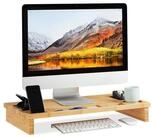 relaxdays Monitor-Halterung Monitorst&auml;nder aus Bambus, (1-tlg)