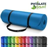 TRESKO Gymnastikmatte rutschfest mit Tragegurt Sportmatte gepolstert, Yogamatte