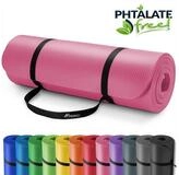 TRESKO Gymnastikmatte rutschfest mit Tragegurt Sportmatte gepolstert, Yogamatte