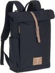 L&Auml;SSIG Wickelrucksack Green Label, Rolltop, night Blue, PETA-approved vegan, zum