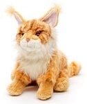 Uni-Toys Kuscheltier Maine-Coon-Katze (grau oder braun) - 27 cm (H&ouml;he) - Pl&uuml;sch,