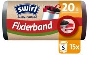 Swirl M&uuml;llbeutel Swirl&reg; Fixierband-M&uuml;llbeutel 20 L Rei&szlig;fest & Dicht