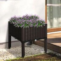 Outsunny Hochbeet Pflanzkasten mit Abflussl&ouml;chern (Blumenst&auml;nder, 1 St.,
