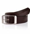 Lederg&uuml;rtel TOM TAILOR "TTAMY", Damen, Gr. 80, braun (braun uni), Rindsleder,