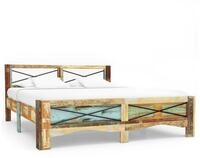 vidaXL Bett Massivholzbett Altholz 160x200 cm