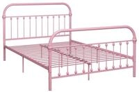 vidaXL Bettgestell, Bettrahmen Rosa Metall 160x200 cm