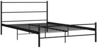 vidaXL Bettgestell, Bettrahmen Schwarz Metall 160&times;200 cm