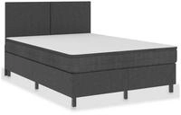 vidaXL Bettgestell, Boxspring-Bettrahmen Grau Stoff 180x200 cm