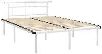 vidaXL Bett Bettgestell Wei&szlig; Metall 140x200 cm