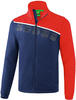 Erima Sweatjacke 5-C Jacke mit abnehmbaren Ärmeln blau|rot 4XL