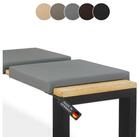 Lycce Bankauflage Klemmkissen Sitzkissen mit 2 Leisten, 37cm Klemmtiefe, Kunstleder,