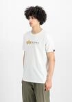 T-Shirt ALPHA INDUSTRIES "Alpha Label T-Shirt", Herren, Gr. XXL, wei&szlig;, Obermaterial: