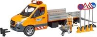 Bruder&reg; Spielzeug-Transporter MB Sprinter Kommunal mit Fahrer Licht & Sound (02677),
