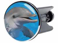 Sanilo Waschbeckenstöpsel Delphin, Ø 4 cm blau