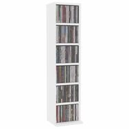 vidaXL Regal NA CD-Schrank Wei&szlig; 21x20x88 cm Spanplatte