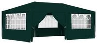 vidaXL Partyzelt, Profi-Pavillon mit Seitenw&auml;nden 4&times;6 m Gr&uuml;n 90 g/m&sup2;