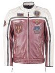 Lederjacke TOP GUN "Lederjacke TGJ1005", Herren, Gr. S, rot (oxblood, creme,