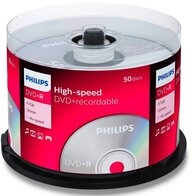 Philips DVD-Rohling 50 Philips Rohlinge DVD+R 4,7GB 16x Spindel