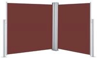 vidaXL Seitenmarkise Ausziehbare Seitenmarkise Braun 120 x 600 cm (1-St)