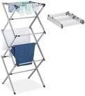 relaxdays W&auml;schest&auml;nder klappbar & ausziehbar, grau