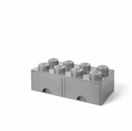 NHG Aufbewahrungsbox LEGO Brick Drawer 8 - Medium Stone Grey