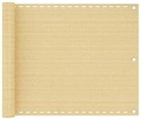 vidaXL Balkonsichtschutz Balkon-Sichtschutz Beige 75x400 cm HDPE (1-St)