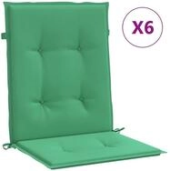 vidaXL Hochlehnerauflage, Gartenstuhlauflagen f&uuml;r Niedriglehner 6 Stk. Gr&uuml;n