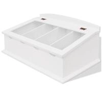 vidaXL Besteckeinsatz, Besteckschublade MDF Wei&szlig; Barocker Stil